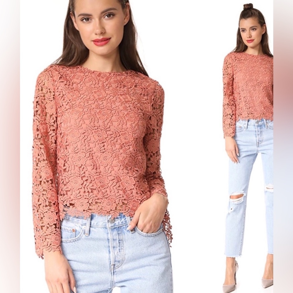 Alice + Olivia Pasha Top in Salmon size M